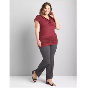 CATHERINES Heather Gray Bootcut Knit Stretch Pants Size 30WP